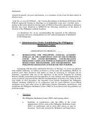i. Administrative Order Establishing the Philippine Mediation Center.